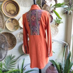 Soft Surroundings S Pumpkin Cardigan Patchwork